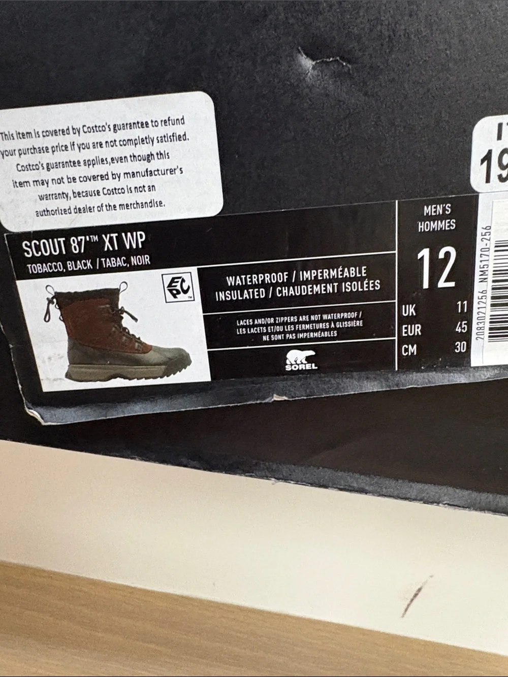 NWT/NIB Men’s Sorel Brown and Black Insulated Lace-Up Winter Boots - Picture 7 of 7